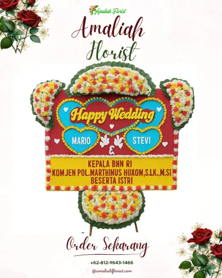 Papan Bunga Pernikahan Mannem